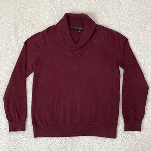 Banana Republic Factory Shawl Collar Sweater Burgundy Size M